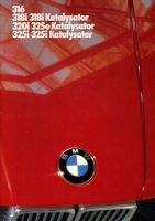 BMW 316 318i 318i Kat 320i 325e Kat 325i 325i Kat Prospekt 1986
