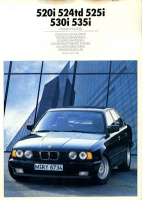 BMW 520i 524td 525i 530i 535i colors 1989