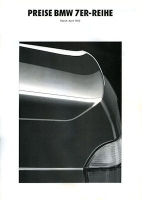 BMW 7er Preisliste 4.1992