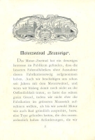 Brunsviga Motorzweirad 2,25 PS Bedienungsanleitung ca.1903