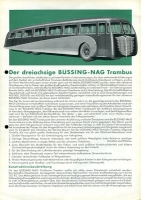 Büssing-NAG Trambus 900 TU Prospekt ca. 1939
