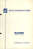 Büssing Lkw 0,75-1,5 t Bedienungsanleitung 1964