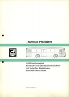 Büssing Trambus Präsident Prospekt 9.1967