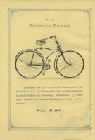 Claes & Flentje Fahrrad Programm 1890