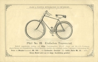 Claes & Flentje Pfeil bicycle program 1895