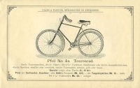 Claes & Flentje Pfeil Fahrrad Programm 1895