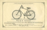 Claes & Flentje Pfeil bicycle program 1895