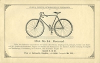 Claes & Flentje Pfeil Fahrrad Programm 1895