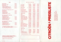 Citroen Preisliste 3.1975 Aus