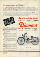 Diamant Leichtkraftrad Modell 36 Prospekt 1.1936