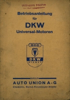 DKW Universal-Motoren Bedienungsanleitung 1941
