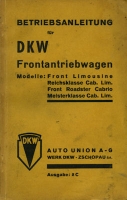 DKW Frontantriebswagen owner`s manuel 1.1935