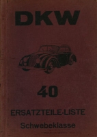 DKW Schwebeklasse Ersatzteilliste Nr. 40 1935