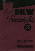 DKW Schwebeklasse Ersatzteilliste Nr. 50 2.1937