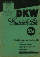 DKW Partlist Nr. 52a ca. 1939