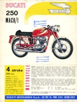 Ducati 250 Mach/1 Prospekt ca. 1970
