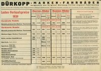 Preview: Dürkopp Preisliste 1939