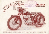 Express Radex 250 Prospekt 1950er Jahre