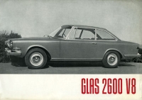 Glas 2600 V 8 brochure ca. 1965