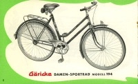 Göricke Fahrrad Programm 1957