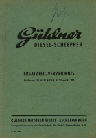 Güldner AF Schlepper Ersatzteilliste ca.1955