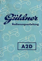 Güldner A2D Schlepper Bedienungsanleitung 8.1959