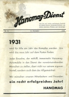 Hanomag-Dienst Nr. 21 31.12.1930