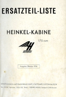 Preview: Heinkel Kabine Ersatzteilliste 10.1956