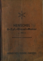 Henschel 6 Zyl. Diesel Motor Typ 512 DG Bedienungsanleitung 2.1951