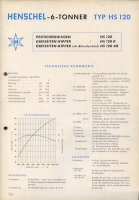 Henschel HS 120 / K / AK Prospekt 4.1955