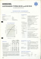 Henschel HS 115 + HS 115 K Prospekt 9.1955