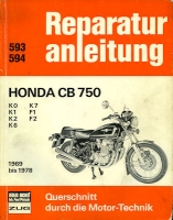 Honda CB 750 K0-K7, F1+2 repair manuel 1970s