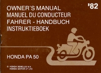 Honda PA 50 Camino owner`s manual 1982