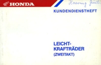 Honda Kundendienstheft Leichtkrafträder (Zweitakt) 1987