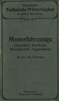 Illustrierte Technische Wörterbucher Motorfahrzeuge 1910