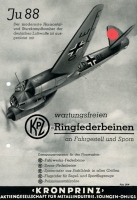 Junkers Ju 88 / Kronprinz Kleinplakat 1940er Jahre