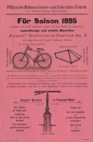 Kayser bicycle brochure 1895