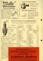 KLG Zündkerzen Prospekt 1934