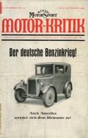 Klein-Motor-Sport / Motor-Kritik 1929 Heft 18