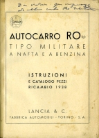 Preview: Lancia Militär-LKW RO für Öl und Benzin Anleitung und Ersatzteilkatalog 1938