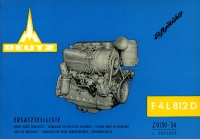 Deutz Motor F4L 812 D Ersatzteilliste 1967
