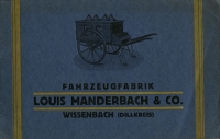 Manderbach Hand- und Pferdewagen Katalog 1927