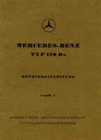 Mercedes-Benz 170 Da Bedienungsanleitung 1950