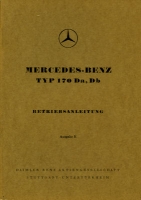 Mercedes-Benz 170 Da Db owner`s manuel 1953