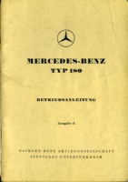 Mercedes-Benz 180 owner`s manuel 9.1953