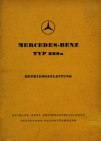 Mercedes-Benz 220a Bedienungsanleitung 1956