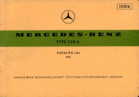 Mercedes-Benz 220 b W 111 Partlist 1959