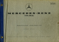 Mercedes-Benz 190 SL Partlist 1963