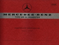 Mercedes-Benz 300 SL Roadster Partlist 1963