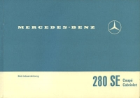 Mercedes-Benz 280 SE Coupé / Cabriolet owner`s manuel 6.1968